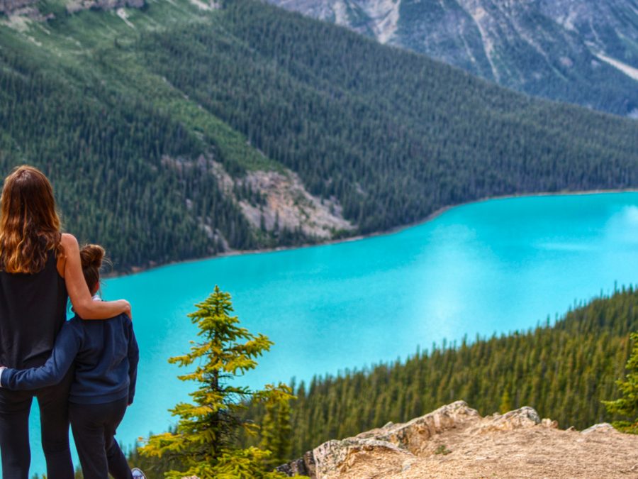 famille lac Peyto Canada